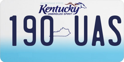 KY license plate 190UAS