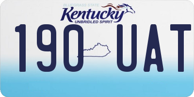 KY license plate 190UAT