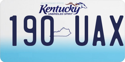 KY license plate 190UAX
