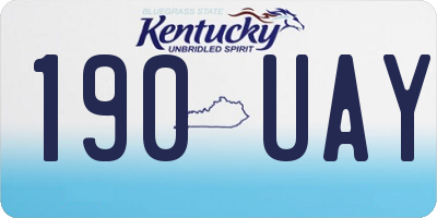 KY license plate 190UAY