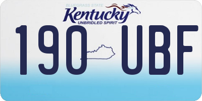 KY license plate 190UBF