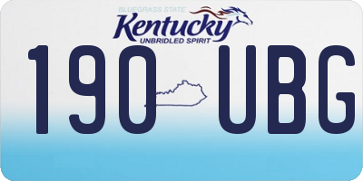 KY license plate 190UBG