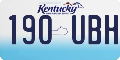 KY license plate 190UBH