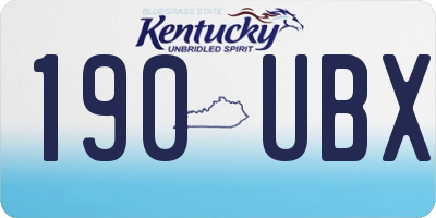 KY license plate 190UBX