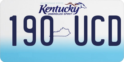 KY license plate 190UCD