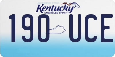 KY license plate 190UCE
