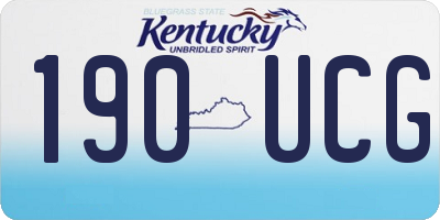 KY license plate 190UCG