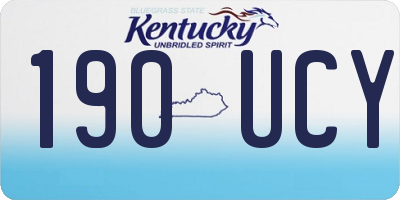 KY license plate 190UCY