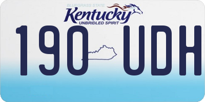 KY license plate 190UDH