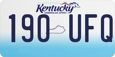 KY license plate 190UFQ
