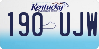 KY license plate 190UJW