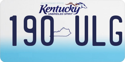 KY license plate 190ULG
