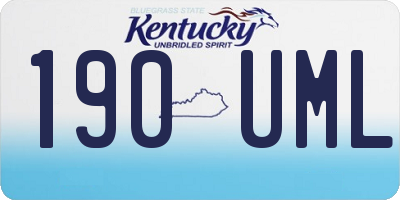 KY license plate 190UML