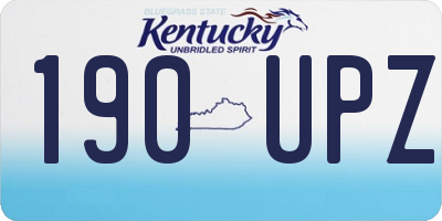 KY license plate 190UPZ