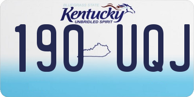 KY license plate 190UQJ