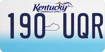 KY license plate 190UQR