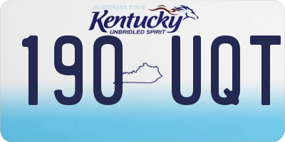 KY license plate 190UQT