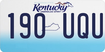 KY license plate 190UQU