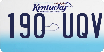 KY license plate 190UQV
