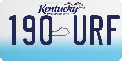 KY license plate 190URF
