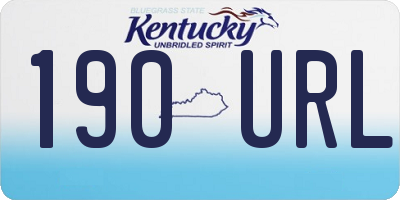 KY license plate 190URL