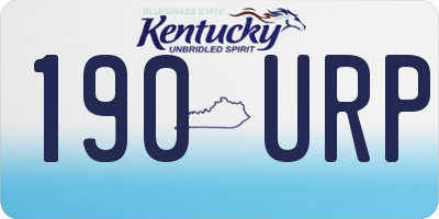 KY license plate 190URP