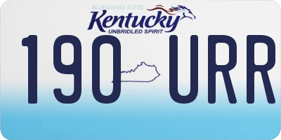 KY license plate 190URR