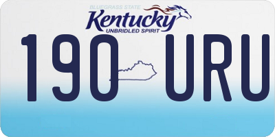 KY license plate 190URU