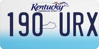 KY license plate 190URX