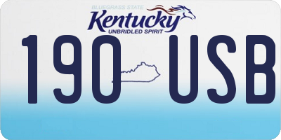KY license plate 190USB