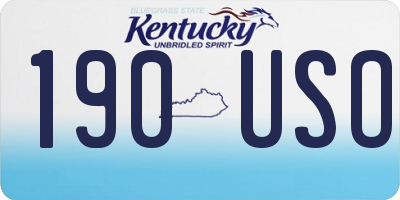 KY license plate 190USO