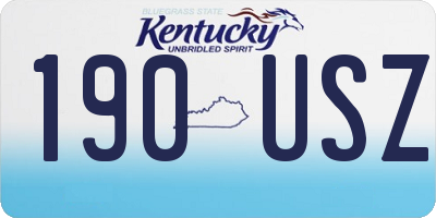 KY license plate 190USZ