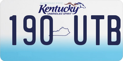 KY license plate 190UTB