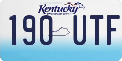 KY license plate 190UTF