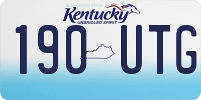 KY license plate 190UTG