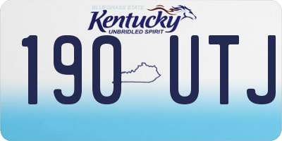 KY license plate 190UTJ