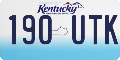 KY license plate 190UTK