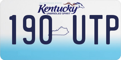 KY license plate 190UTP