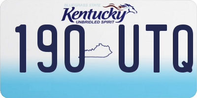 KY license plate 190UTQ