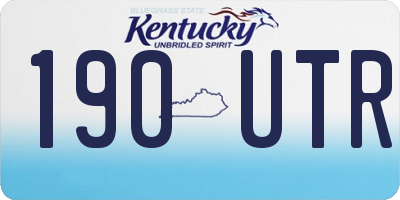 KY license plate 190UTR