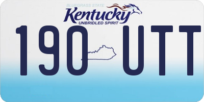 KY license plate 190UTT