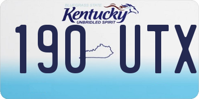 KY license plate 190UTX