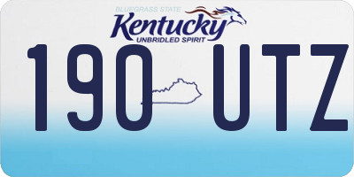 KY license plate 190UTZ