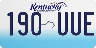 KY license plate 190UUE