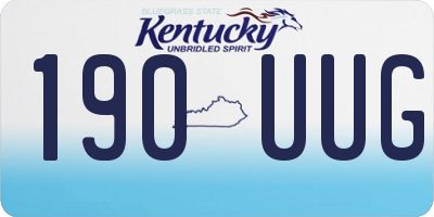 KY license plate 190UUG