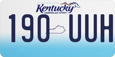 KY license plate 190UUH