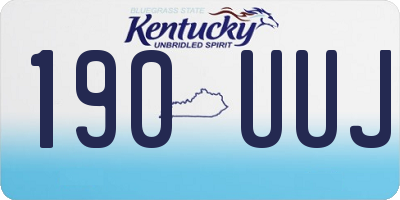 KY license plate 190UUJ