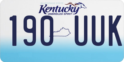 KY license plate 190UUK