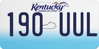 KY license plate 190UUL