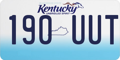 KY license plate 190UUT